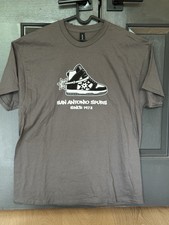 San Antonio Spurs T-Shirt Gray XL NBA Basketball Adult Tee Since 1973 Logo Shoe