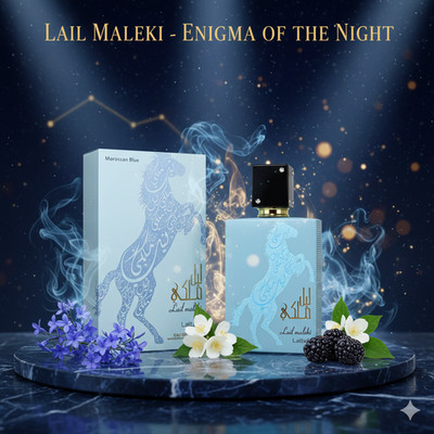 Lattafa Lail Maleki Moroccan Blue EDP Perfume Fragrance Spray 100