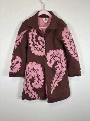 Tea Collection Size 4 Girls Russian Paisley Cardigan Heavy Some Untreated Spots