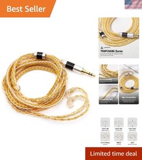 Versatile 1.25m Silver Plated Earphone Cable - Perfect for Audiophiles  Sports