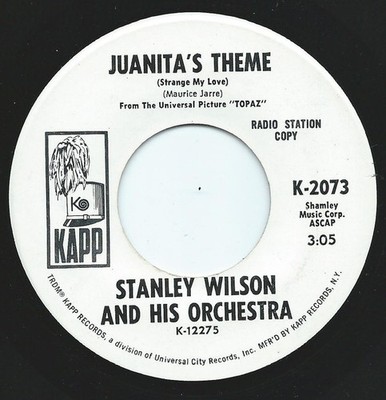 Stanley Wilson And H - Juanita's Theme Strange My Love - Us - Promo - G8100z