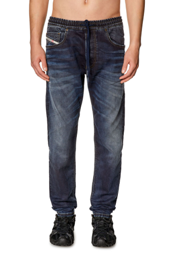 DIESEL 2030 D-Krooley 09I18 Jogg Men Jeans W34 Blue Faded Distress RRP350