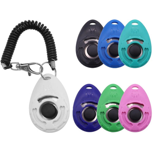 1 pc Dog Training Clicker Tool Pet Obedience Trainer with Guide