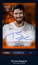 Digital | 2025 Topps Stadium Club Chrome Signature Orange Thomas Saggese Rookie