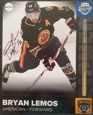 BRYAN LEMOS - Signed 10x8 Photograph - SPORT - ICE HOCKEY NOTTINGHAM PANTHERS