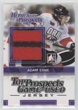 2013-14 ITG Heroes and Prospects Top Game-Used Black Jersey /160 Adam Erne n4s