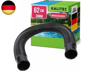 Kalitec Druckschlauch 38 mm 62 cm - flexibler Saug-Druckschlauch schwarz |