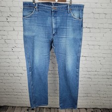 VTG Wrangler Blue Heavy Denim 100 Cotton Jeans USA Made Size 42x34 41x33