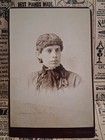 Antique Cabinet Card Victorian Photo Young Woman Van Arnam Troy NY — photo 1