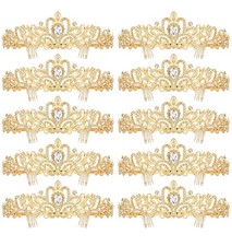 BBTO 10 Pcs Crystal Rhinestone Tiara Crowns for Women Girls Princess Party Q