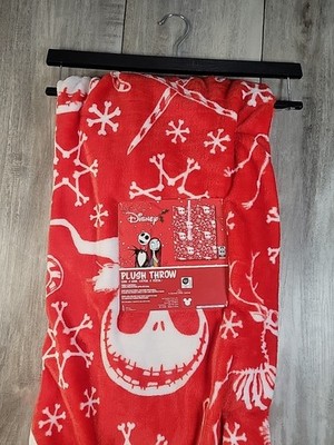 New Nightmare Before Christmas Jack Skeleton Disney 50''x60'' Blanket Plush Throw