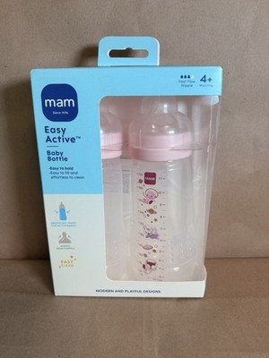 MAM Easy Active Baby Bottle Girl 11 Ounces 2-count 4m+