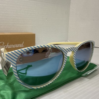 Knockaround  Mia Tias  Polarized Sunglasses. Cabana Frame Sky Blue Lens NWT