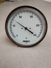 TRERICE ADJUSTABLE ANGLE BIMETAL THERMOMETER 52-2899, 5" DIAL, 0-250F