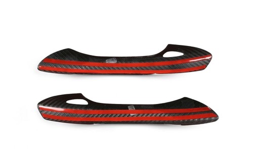 Dry Carbon Fiber Exterior Door Handle Trim Cover for Porsche 718 16-21 911 12-18 - Picture 6 of 6
