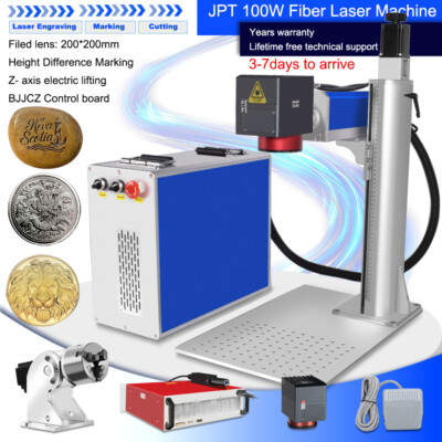JPT 100W 2.5D Mopa M7 Fiber Laser Marking Machine EZCAD3 Deep Relief Marking US