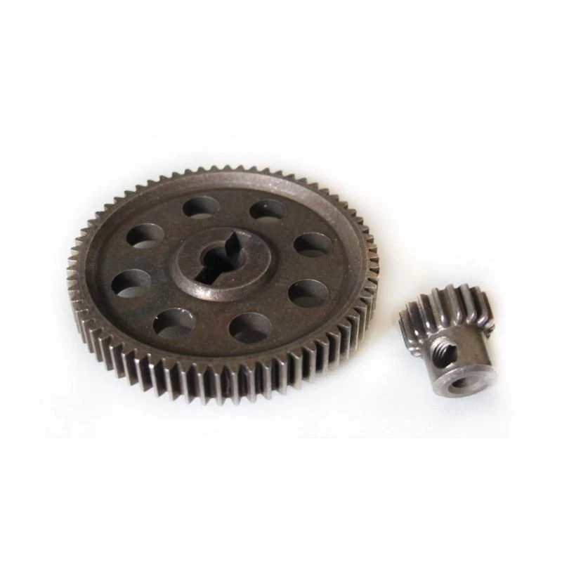 HSP RC 1/10 Steel Metal Main Spur Gear 64T Motor Pinion Gear 17T Redcat EPX PRO  - Image 2 of 3