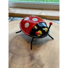 Vintage Wind-Up Tin Ladybug Toy - Made in Japan WORKS