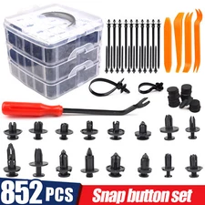 825 Pcs Car Retainer Auto Fasteners Push Trim Plastic Clips Pin Rivet Bumper Kit