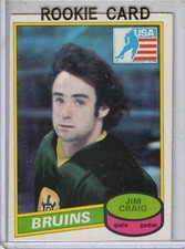 1980-81 OPC O-Pee-Chee hockey Jim Craig RC rookie original card #22 NM+ TEAM USA
