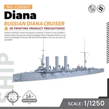 SSMODEL SSC1250507 1/1250 Military Model Kit Russian Diana Cruiser WOW