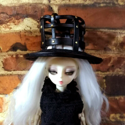 Blythe 1/3 1/4 1/6 BJD Hat Hollow-carved Witch Tall Hat Headwear Rivet Deco AOD