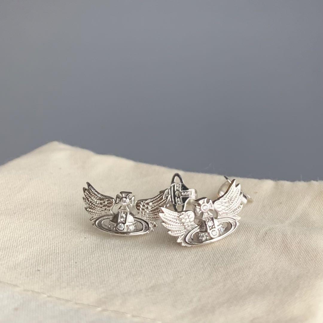 Vivienne Westwood Earrings Feather Silver