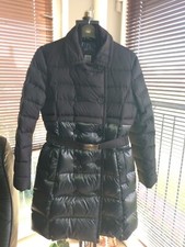Add Italian Black Mid Length Puffer Coat