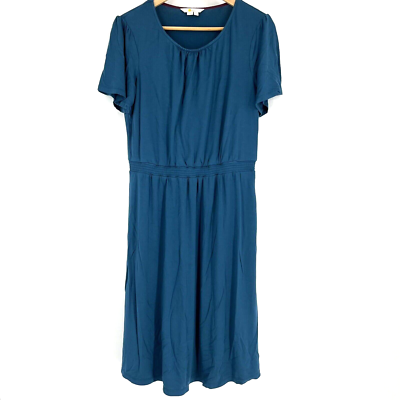 Boden Dress Size 10 Womens Blue Evangeline Jersey Knit Day Short Sleeve  Stretch | eBay
