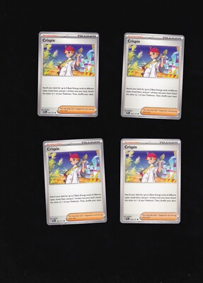 4x Crispin 133/142 x4 - Prismatic Evolution - Pokemon TCG - Uncommon - Playset