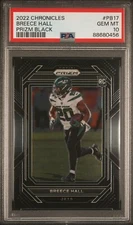 2022 Chronicles Prizm Black BREECE HALL Black Prizm Rookie #PB17 RC Jets PSA 10
