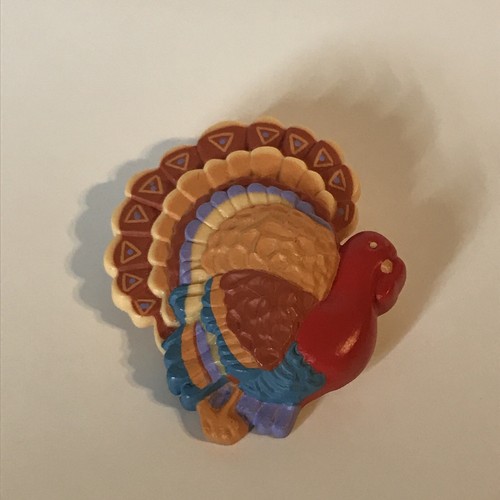 Vintage Hallmark Cards, Inc. Molded Plastic Turkey Pin/Brooch Thanksgiving
