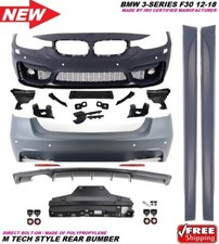 Fits 12 18 F30 3 Series Mt M Sport Rear Bumper Conversion Diffuser Single Outlet For Sale Online Ebay