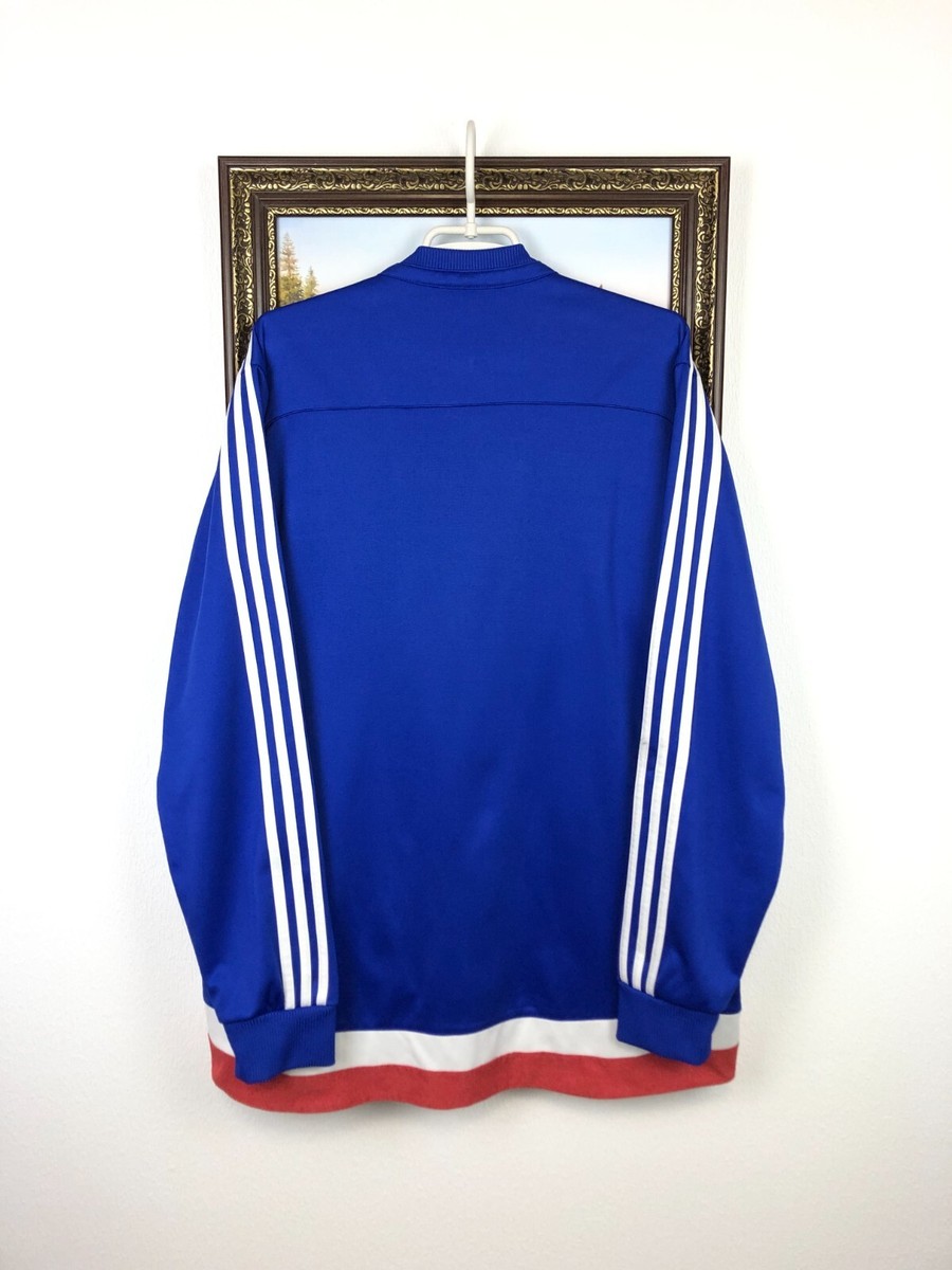Adidas Chelsea Football Jacket Soccer Track Top Blue Mens Zip Rare