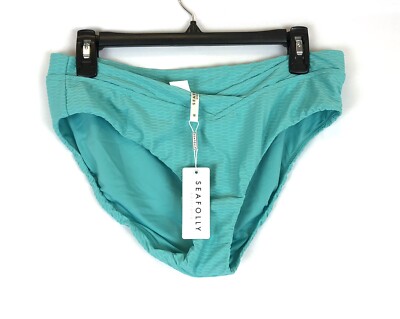 Seafolly Women s Retro V Front Blue Bikini Bottom Size 12