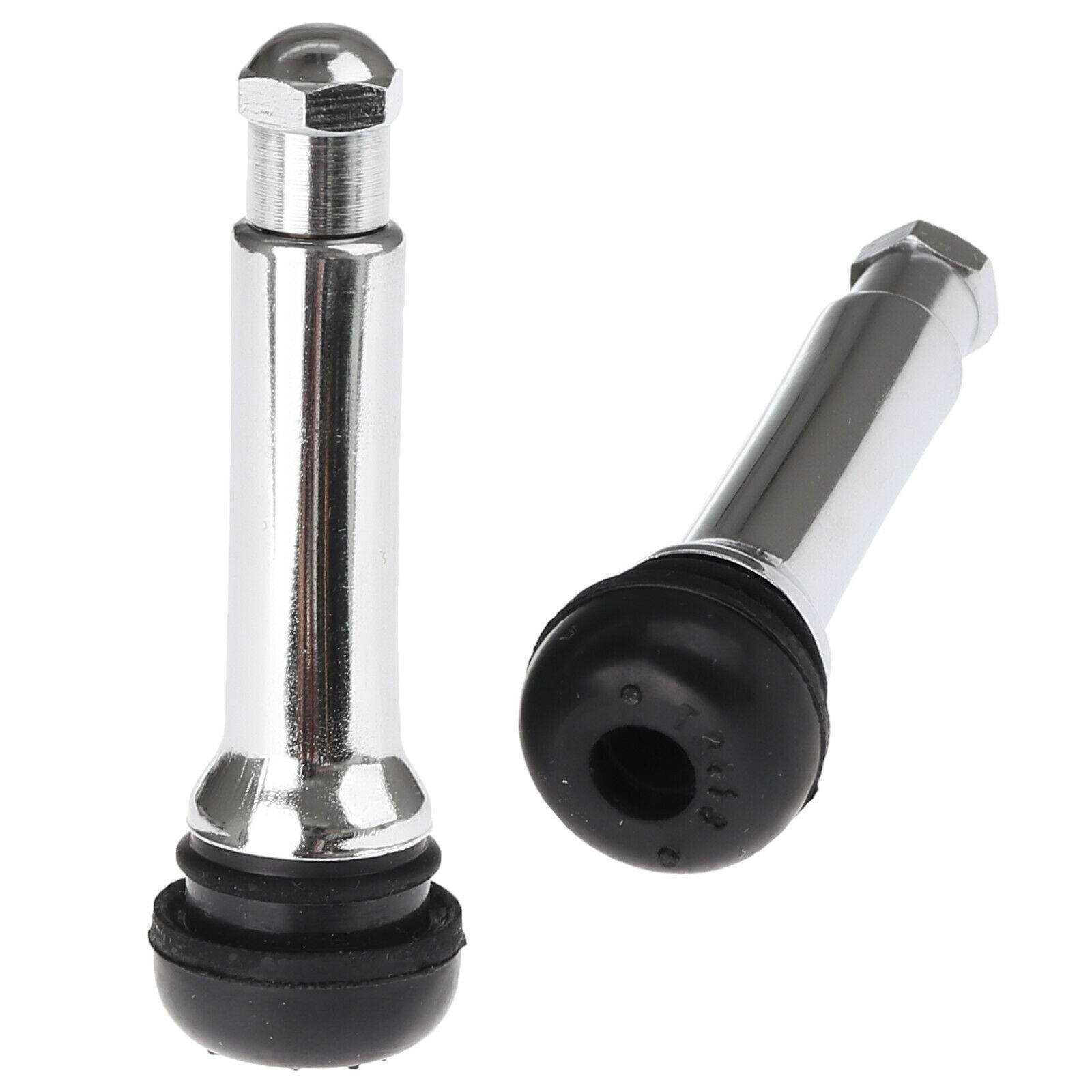 4x Auto Gummiventile | Reifenventile 50mm Continental Style | Graphit Felgenventile