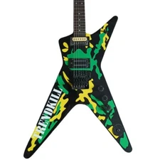DIME Washburn Trendkill Camouflage Demon Head Electric Guitar Black Hardware