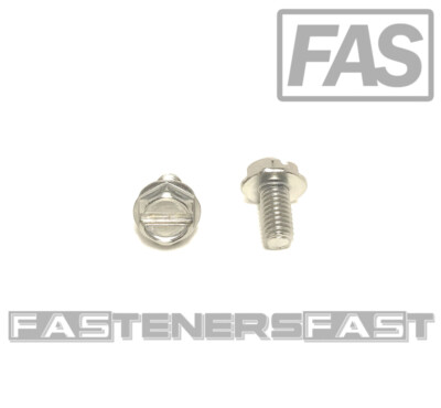 50 Pieces 10-32 X 3/8" Stainless Steel Slotted Hex Washer Head Machine Screws 3 thumbnail image