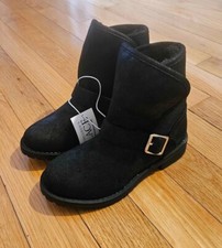 NEW Children's Place Little Girl Faux-Fur Lined Fashion Boot, Black 12T  