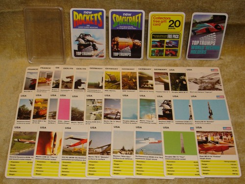 RARE VINTAGE TOP TRUMPS NEW ROCKETS (LATEST SUPER WEAPONS) DUBREQ LTD 1970s HTF - Picture 2 of 6
