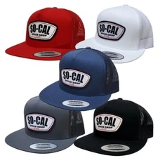 SO-CAL SPEED SHOP'S  CREST LOGO ON A COOL TRUCKER HAT!  5 COLORS!