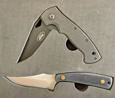 New Kentucky Cutlery Company 2 Piece Black Knife Set With Sheath