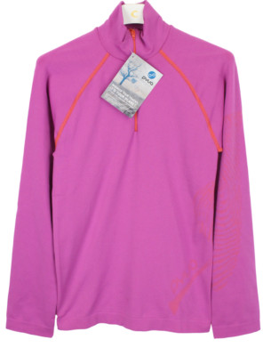 Pyua Seamless Zip Neck Sweatshirt Womens Side Drive MEDIUM