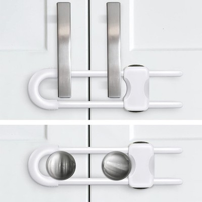 2/4/6 Packs Sliding Cabinet Locks Adjustable Child Proof Cabinet Latches Durable