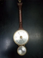 Vintage Airguide Banjo Wall Weather Station Barometer Thermometer