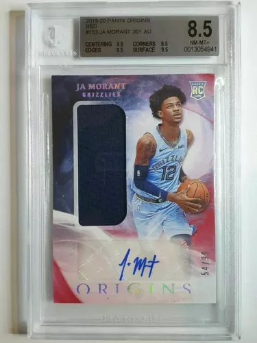 2019 Origins Ja Morant Rookie Patch Auto (RPA) RED /99 Prizm - BGS 9 (POP 3)