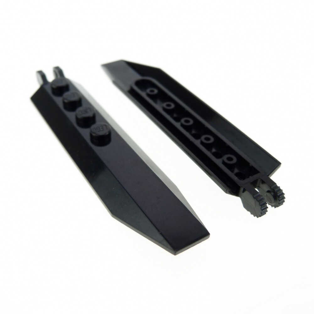 2x Lego Wing Plate Black 1x8 Propeller Rotor Flap 4192456 30407