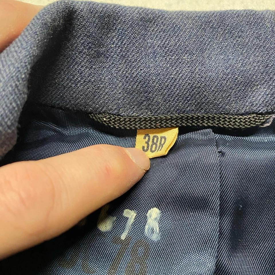 Vintage Military Overcoat Men 38R 13 Stars Lined USAF Double Breast Wool Peacoat - Image 2 of 4