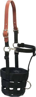 New! Weaver Leather XS X-SMALL BLACK GRAZING MUZZLE w/ Buckle crown For horses
