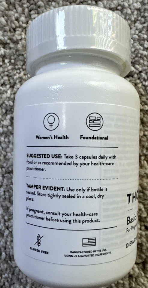 Multivitamínico Thorne Basic Folato Prenatal 90 Cápsulas Envío Gratis 26/05 ¡Liquidación!! Foto 3 de 3